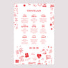 Plan de table Mariage Portrait 60 x 90 cm Les Mots Doux photo N° 2