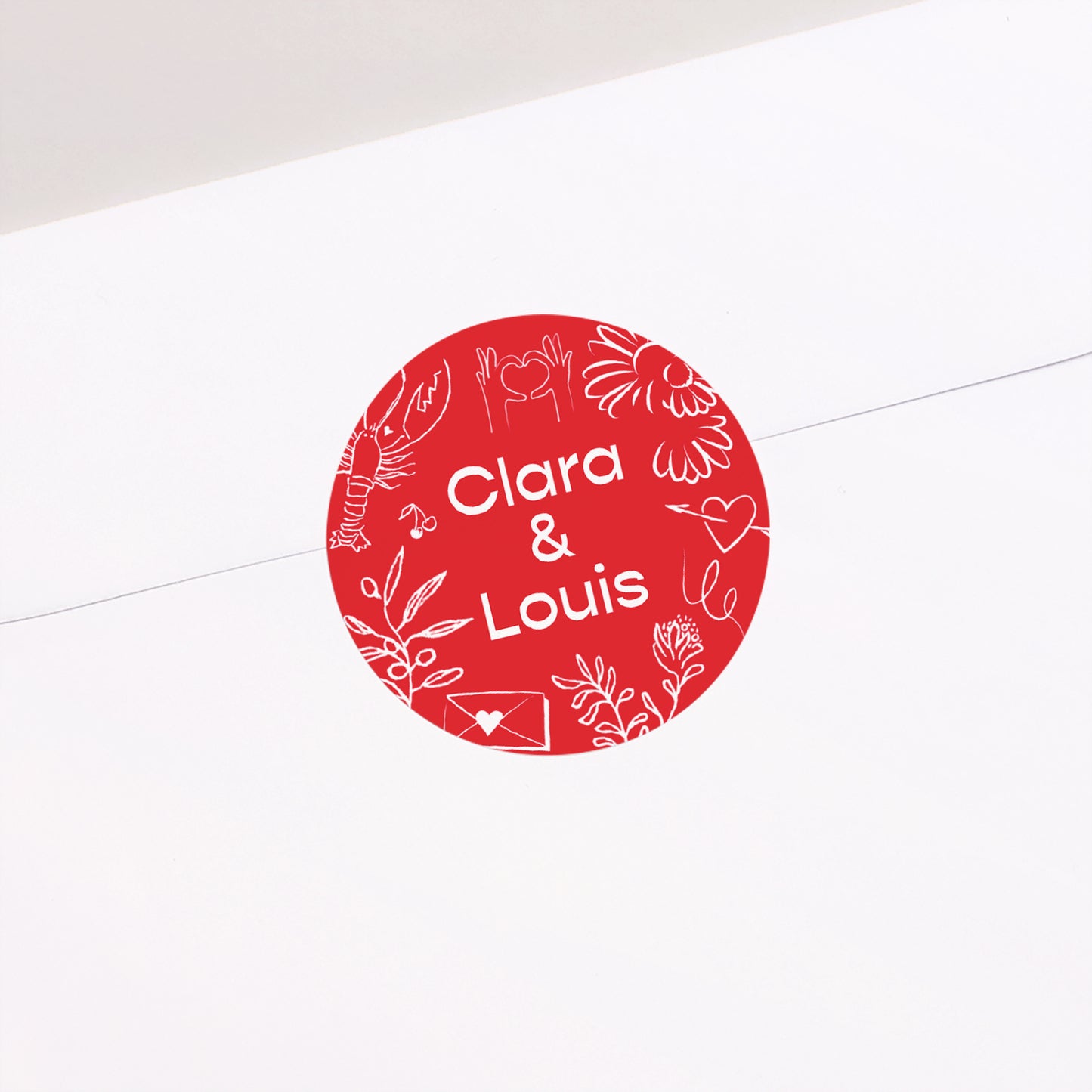 Sticker Mariage Rond Les Mots Doux photo N° 1