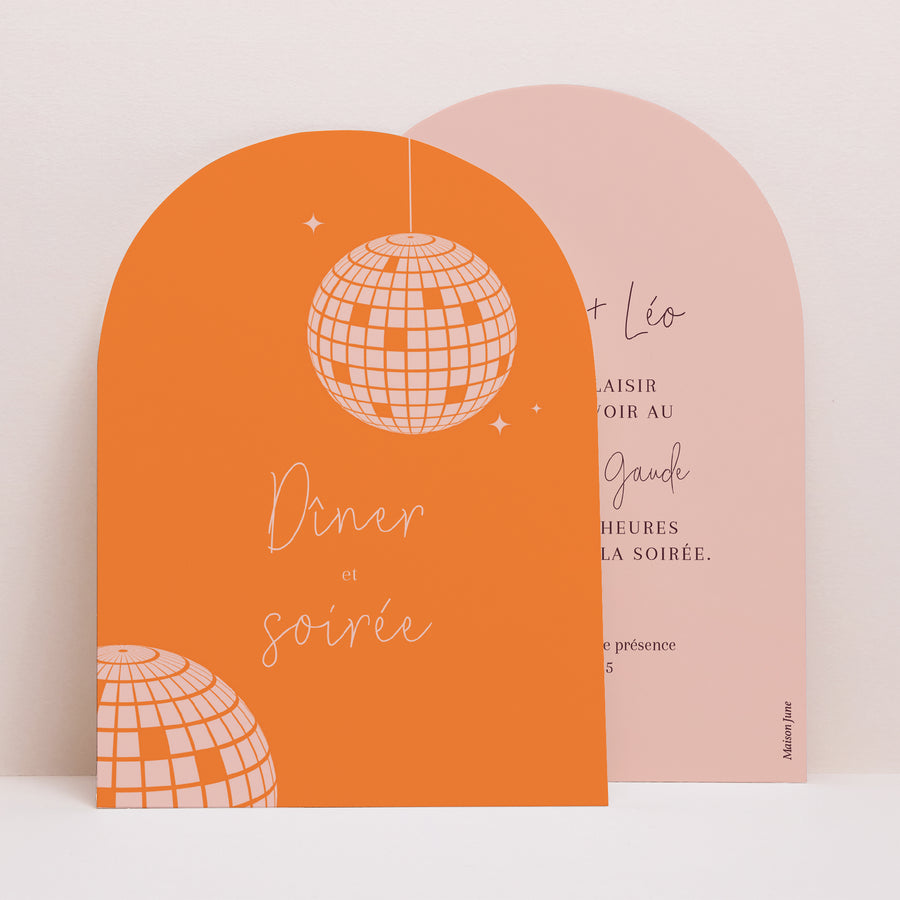 Invitations Mariage Petite arche Disco Ball photo