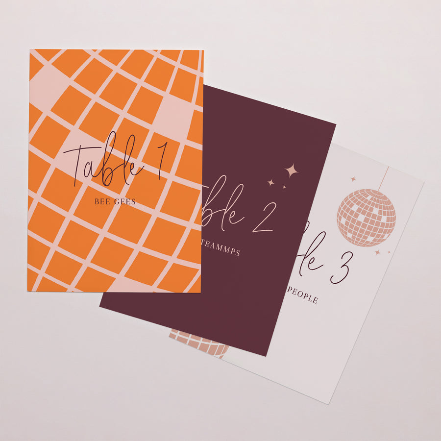 Marque table Mariage Rectangle Disco Ball photo