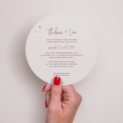 Faire-part Mariage Rond Disco Ball photo N° 3