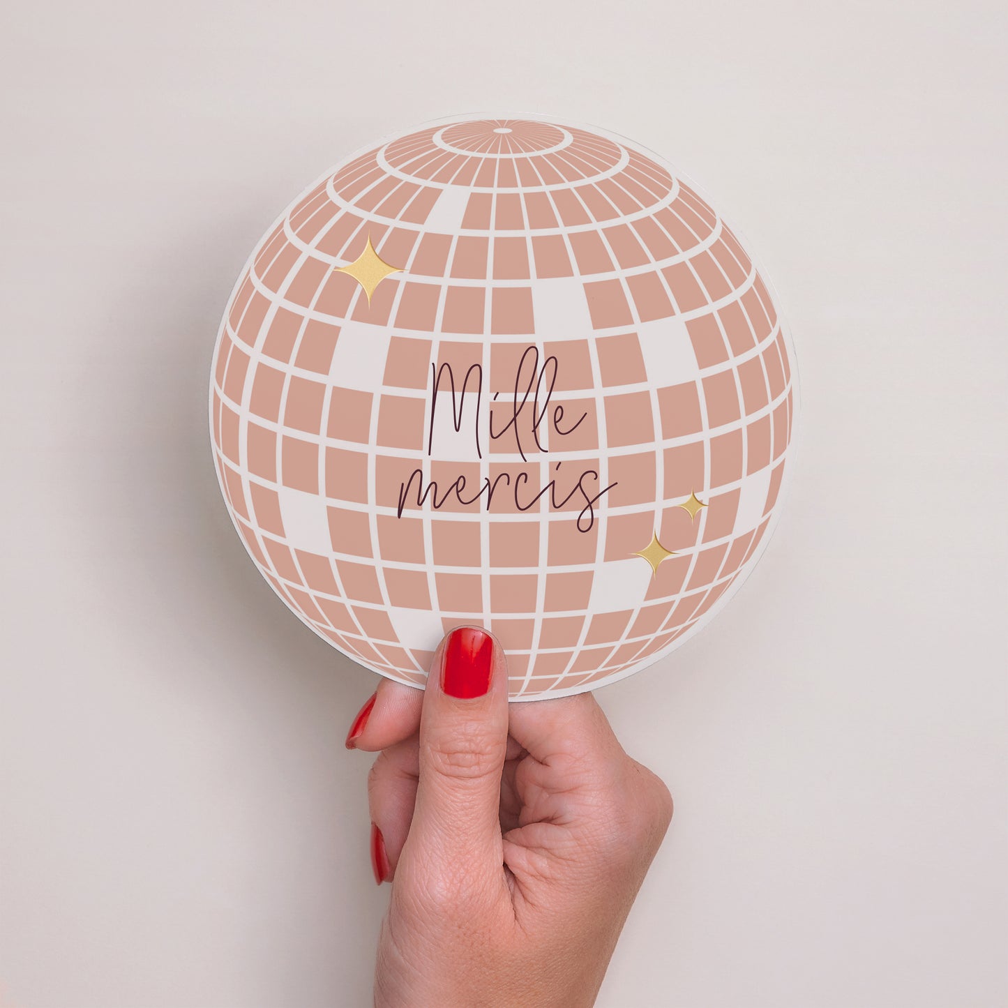 Remerciements Mariage Rond Disco Ball photo N° 2