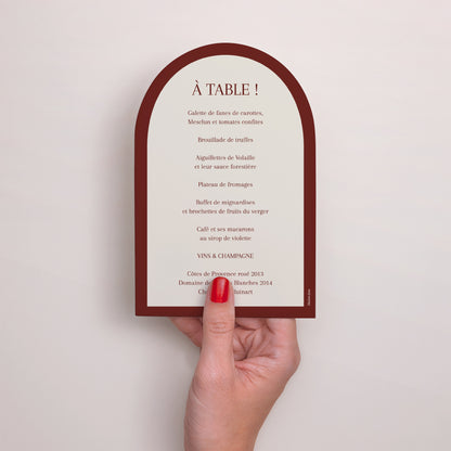 Menu Mariage Arche Old Money photo N° 3