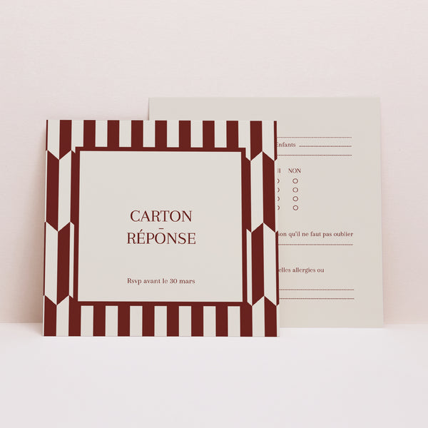 Carton réponse Mariage Carré Old Money photo