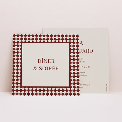 Invitations Mariage Carré Old Money photo N° 1