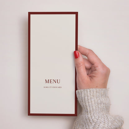 Menu Mariage Panoramique portrait Old Money photo N° 2