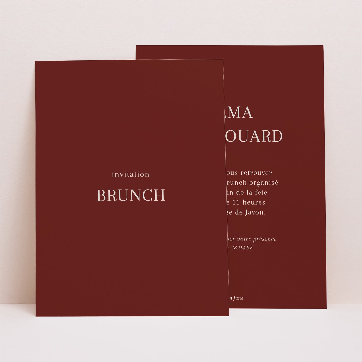 Invitations Mariage Portrait Old Money photo N° 1