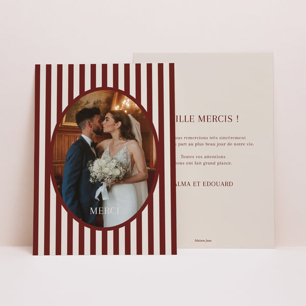 Remerciements Mariage Portrait Old Money photo