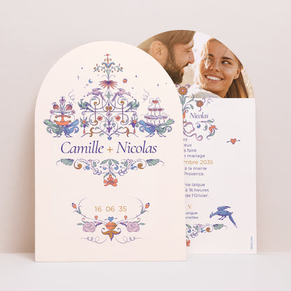 Faire-part Mariage Arche Décorum Amoureux photo N° 1