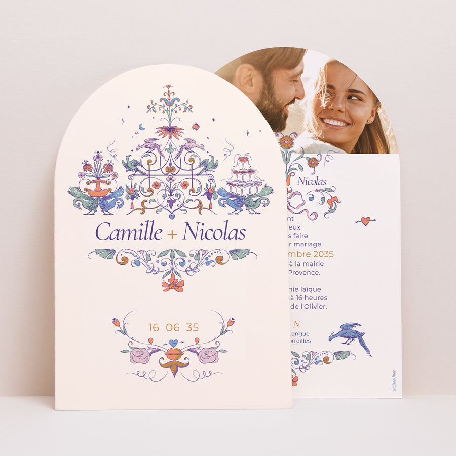 Faire-part Mariage Arche Décorum Amoureux photo
