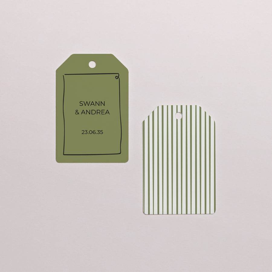 Etiquette perforée Mariage Fanion All Green photo