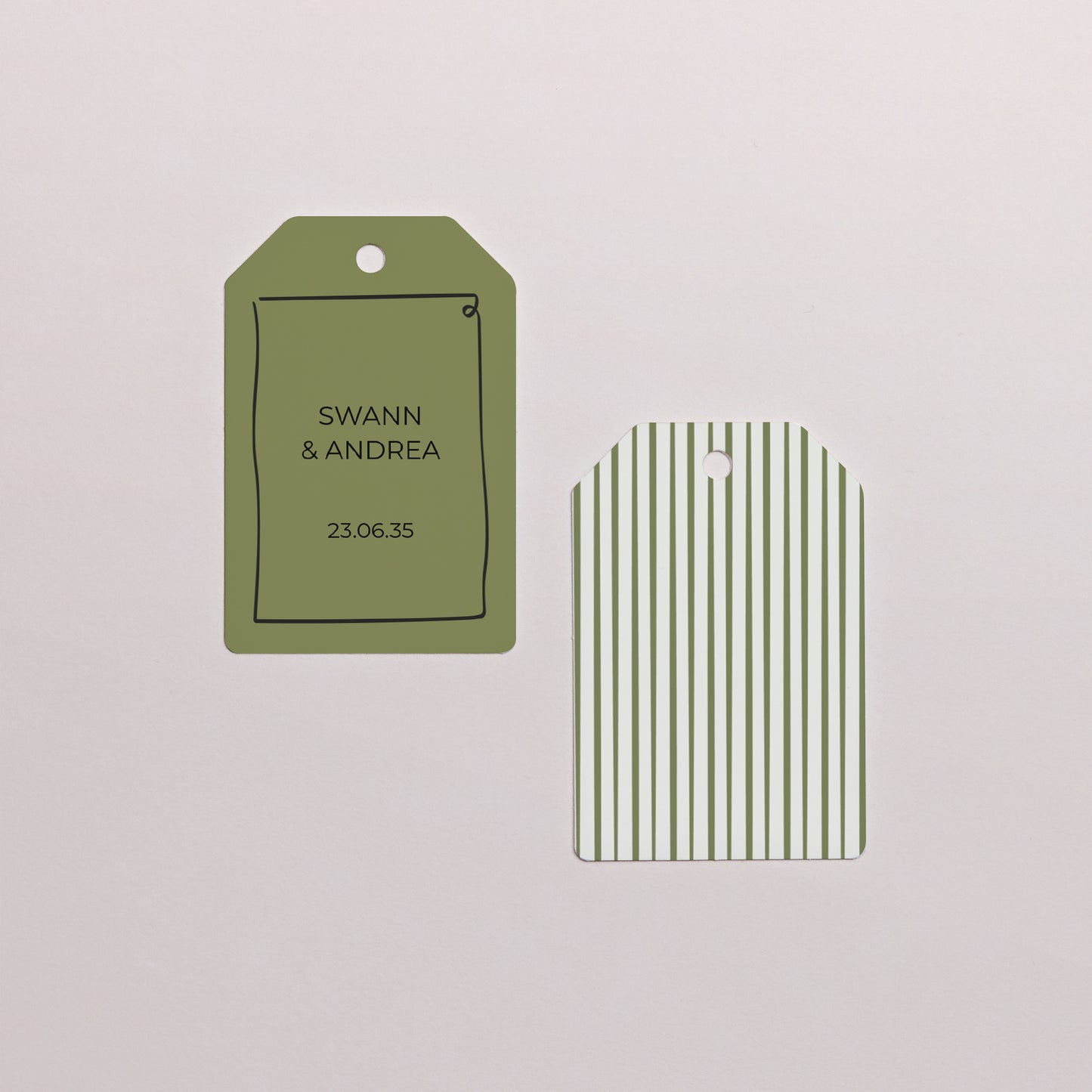 Boîte à dragées Mariage boule avec étiquette fanion All Green photo N° 4