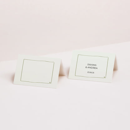 Marque-place Mariage 2 volets All Green photo N° 1