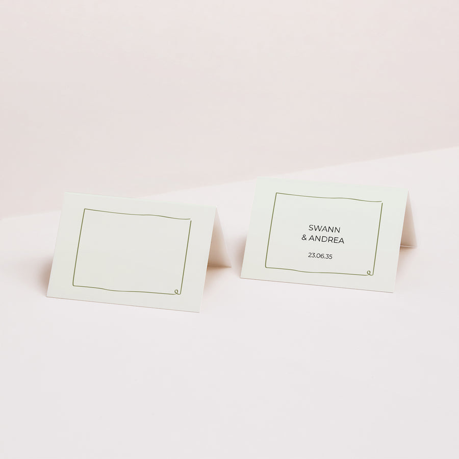 Marque-place Mariage 2 volets All Green photo