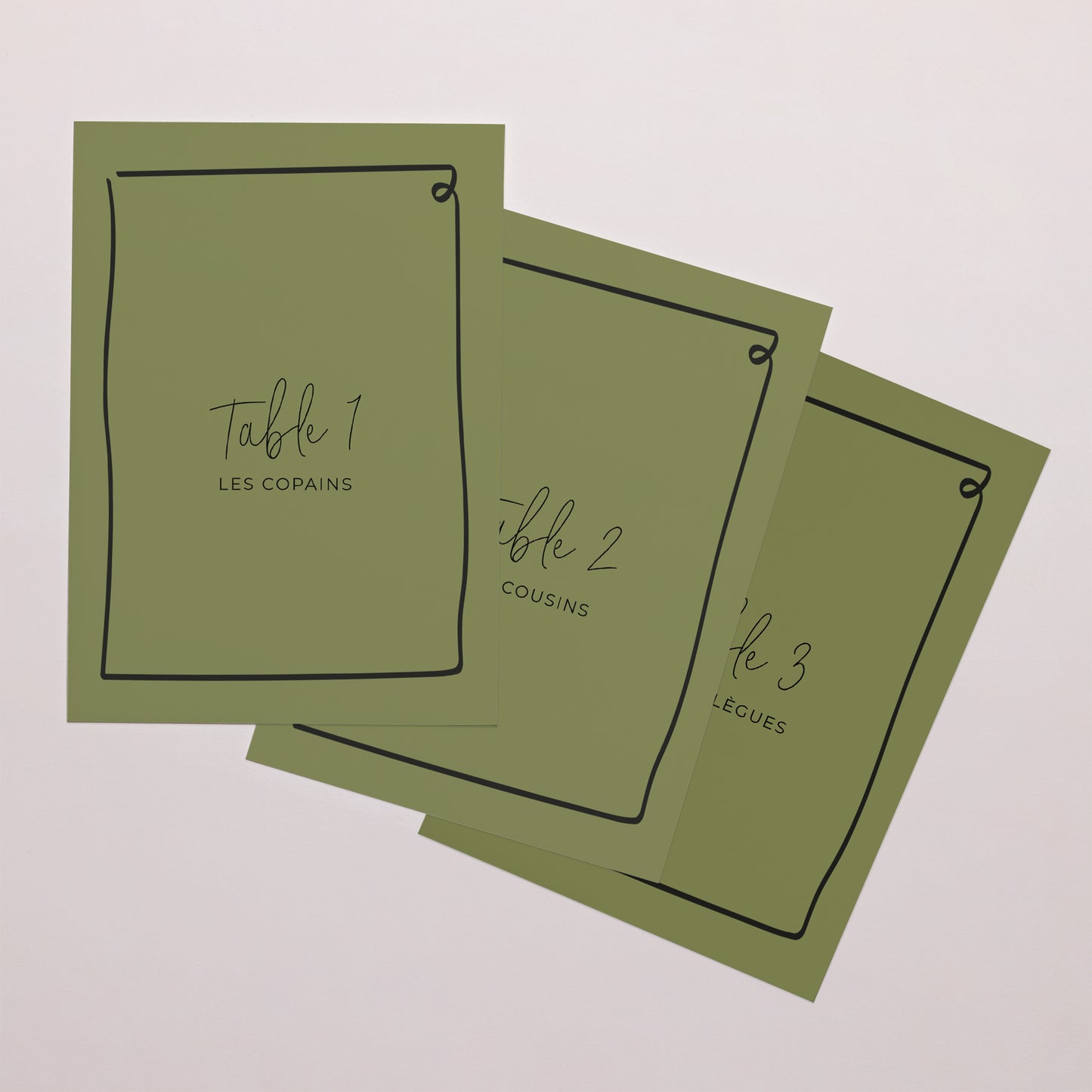 Marque table Mariage Rectangle All Green photo N° 1