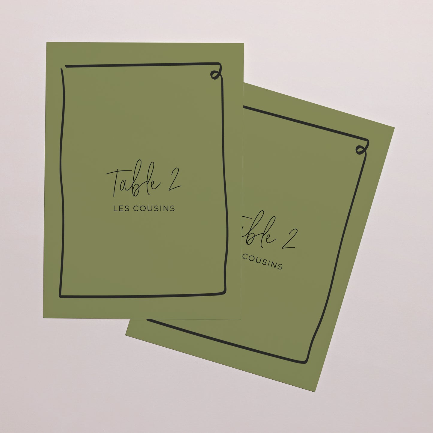 Marque table Mariage Rectangle All Green photo N° 2