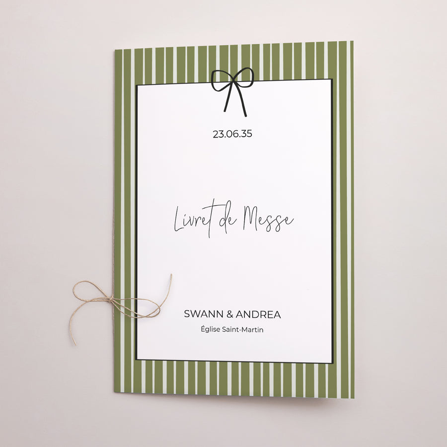 Livret de messe Mariage Double volet All Green photo