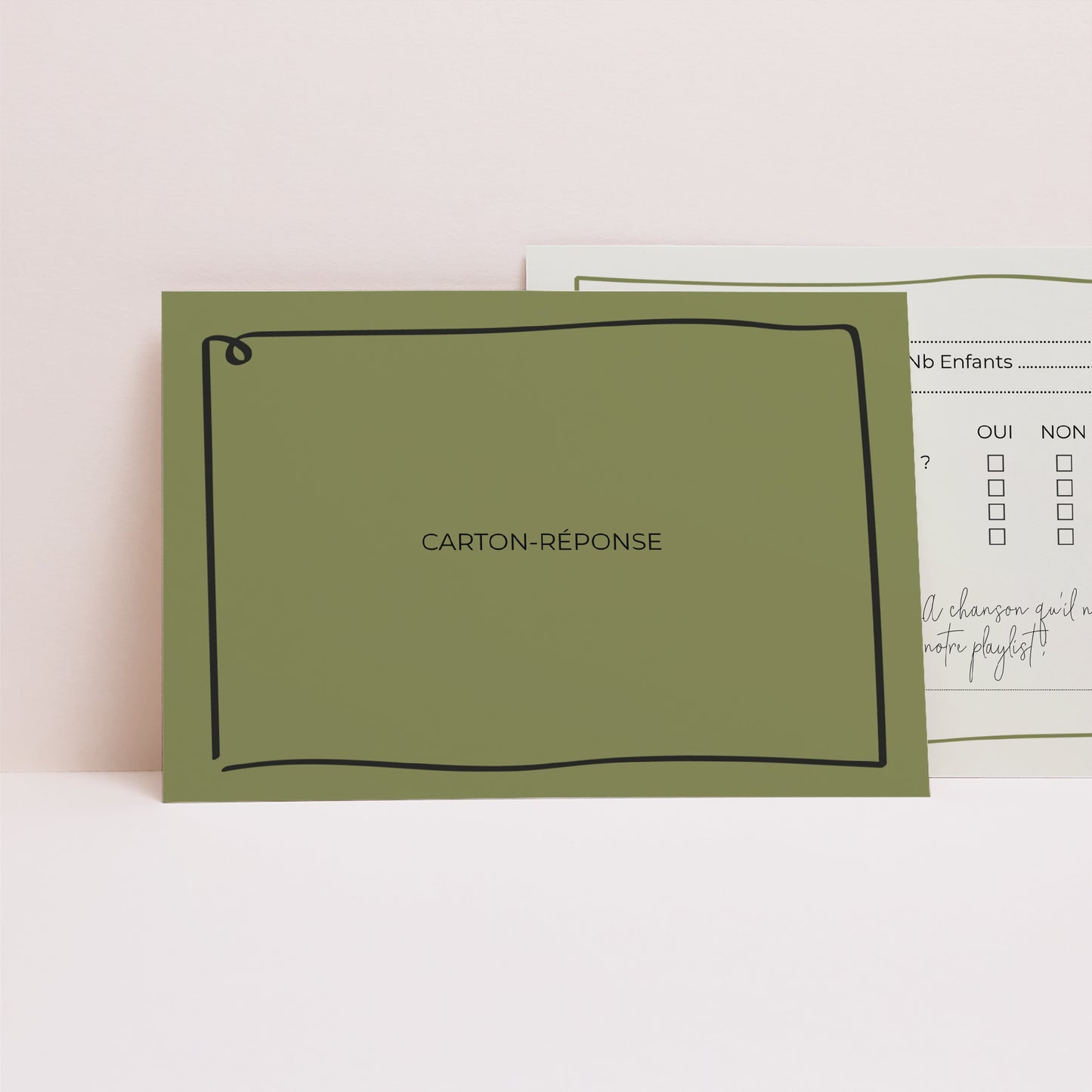 Carton réponse Mariage Paysage All Green photo N° 1