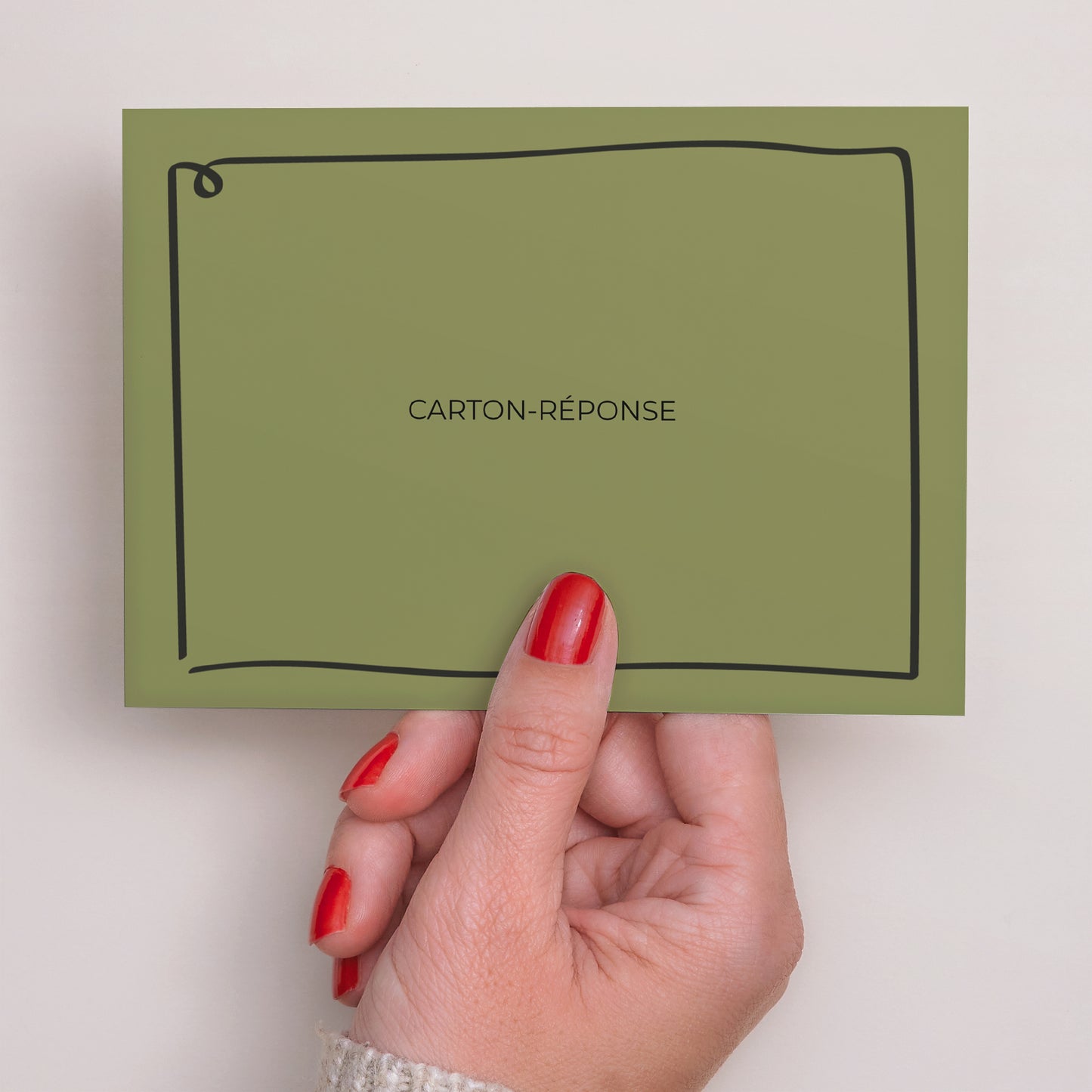 Carton réponse Mariage Paysage All Green photo N° 3