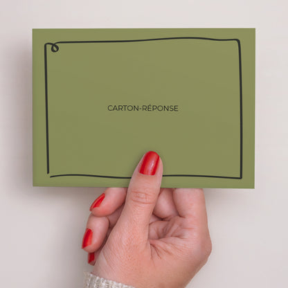 Carton réponse Mariage Paysage All Green photo N° 3