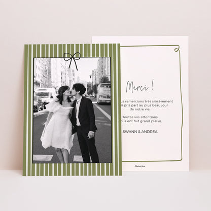 Remerciements Mariage Portrait All Green photo N° 1