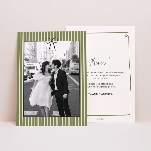 Remerciements Mariage Portrait All Green photo