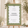 Panneau bienvenue Mariage Portrait 60 x 90 cm All Green photo N° 1