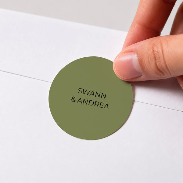 Sticker Mariage Rond All Green photo