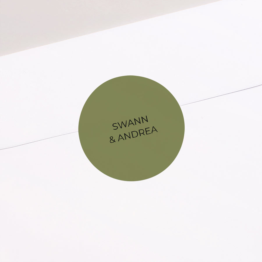 Sticker Mariage Rond All Green photo