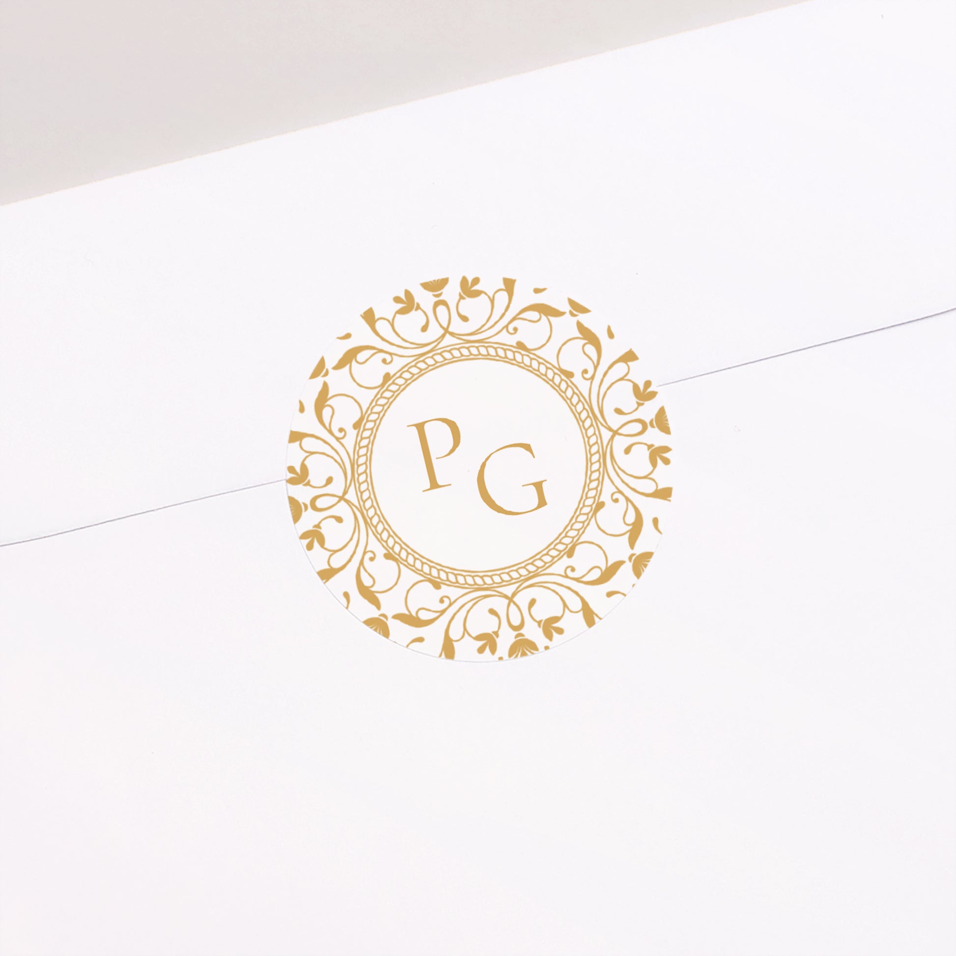 Sticker Mariage Rond Baroque Romance photo N° 2