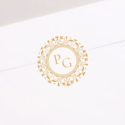 Sticker Mariage Rond Baroque Romance photo N° 2