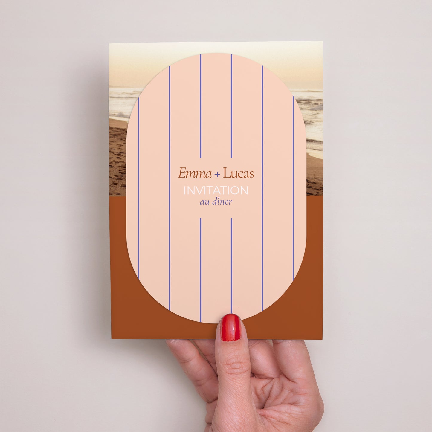 Faire-part Mariage bandeau, 2 cartes Linea Minima photo N° 2