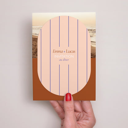 Faire-part Mariage bandeau, 2 cartes Linea Minima photo N° 2