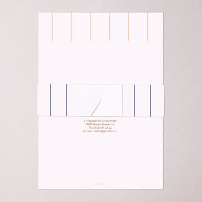 Faire-part Mariage bandeau, 2 cartes Linea Minima photo N° 4