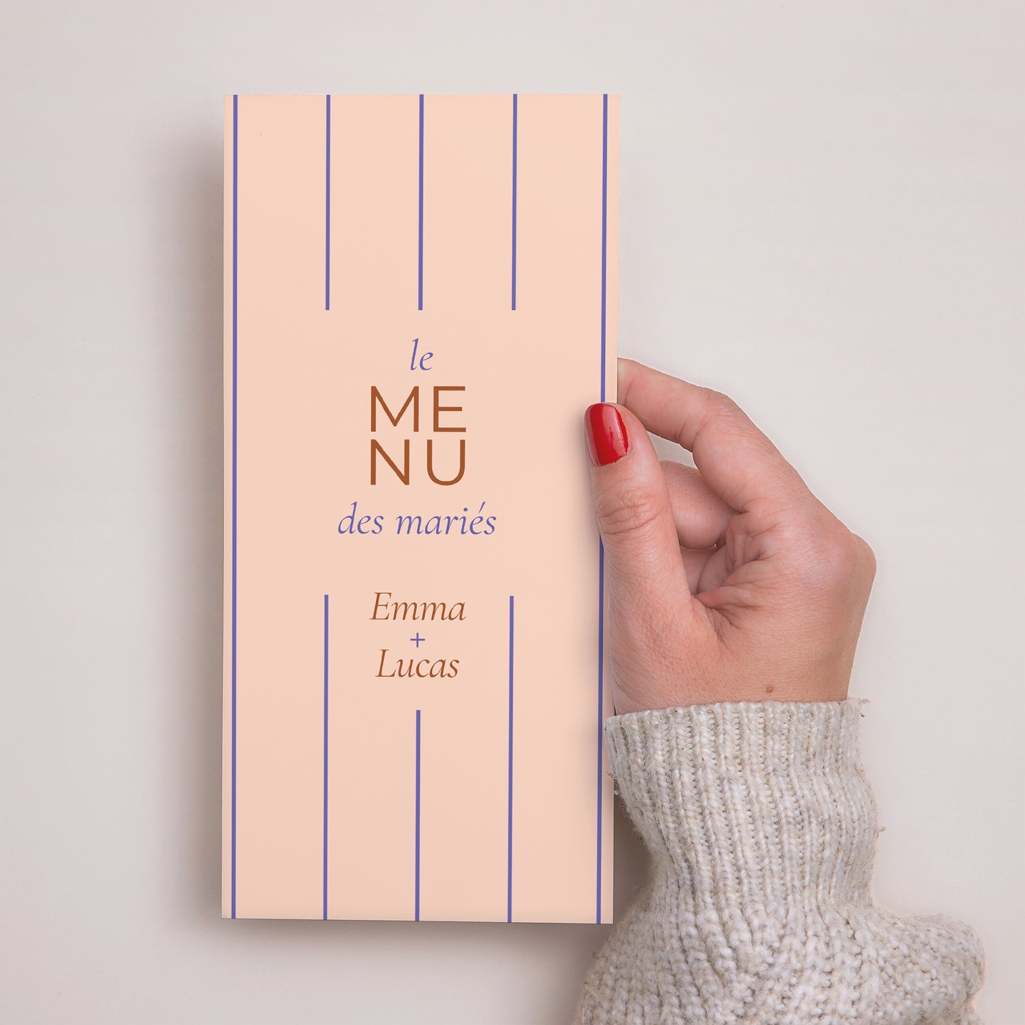 Menu Mariage Panoramique portrait Linea Minima photo N° 2