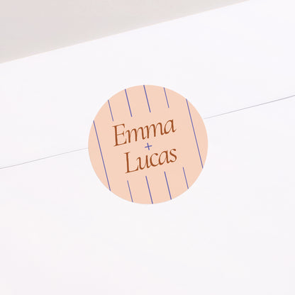 Sticker Mariage Rond Linea Minima photo N° 1