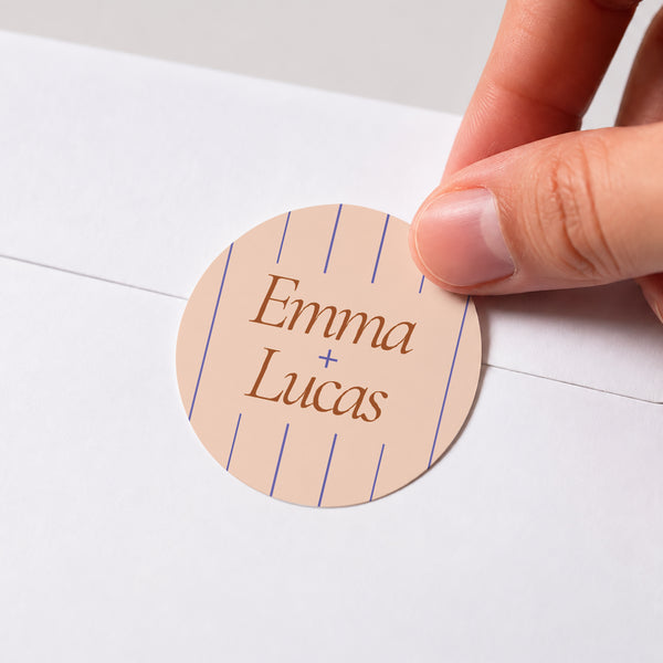 Sticker Mariage Rond Linea Minima photo
