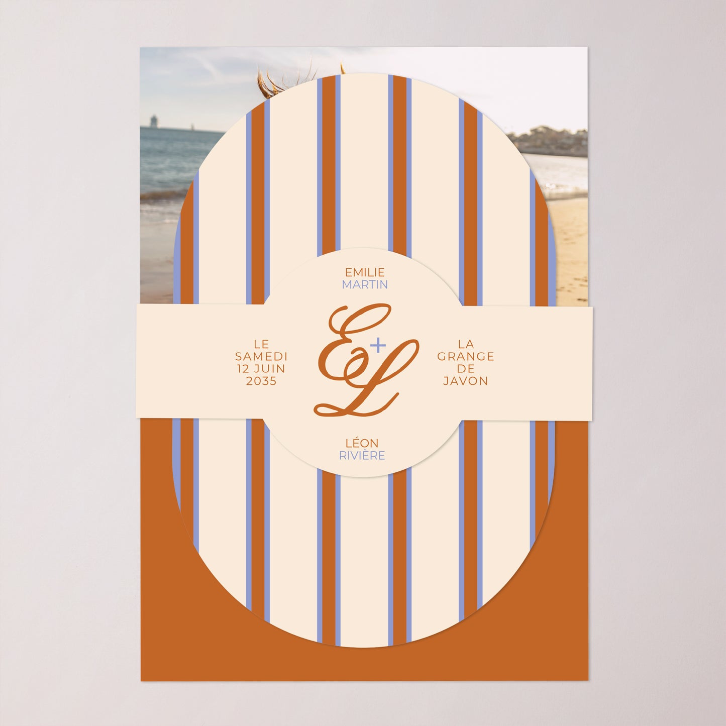 Faire-part Mariage bandeau, 2 cartes Quiet Elegance photo N° 1