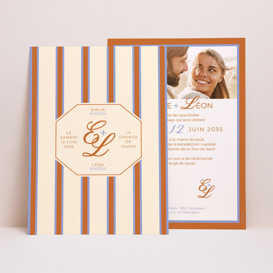 Faire-part Mariage Grand format rectangle Quiet Elegance photo