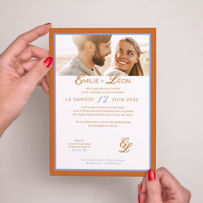 Faire-part Mariage Grand format rectangle Quiet Elegance photo N° 3