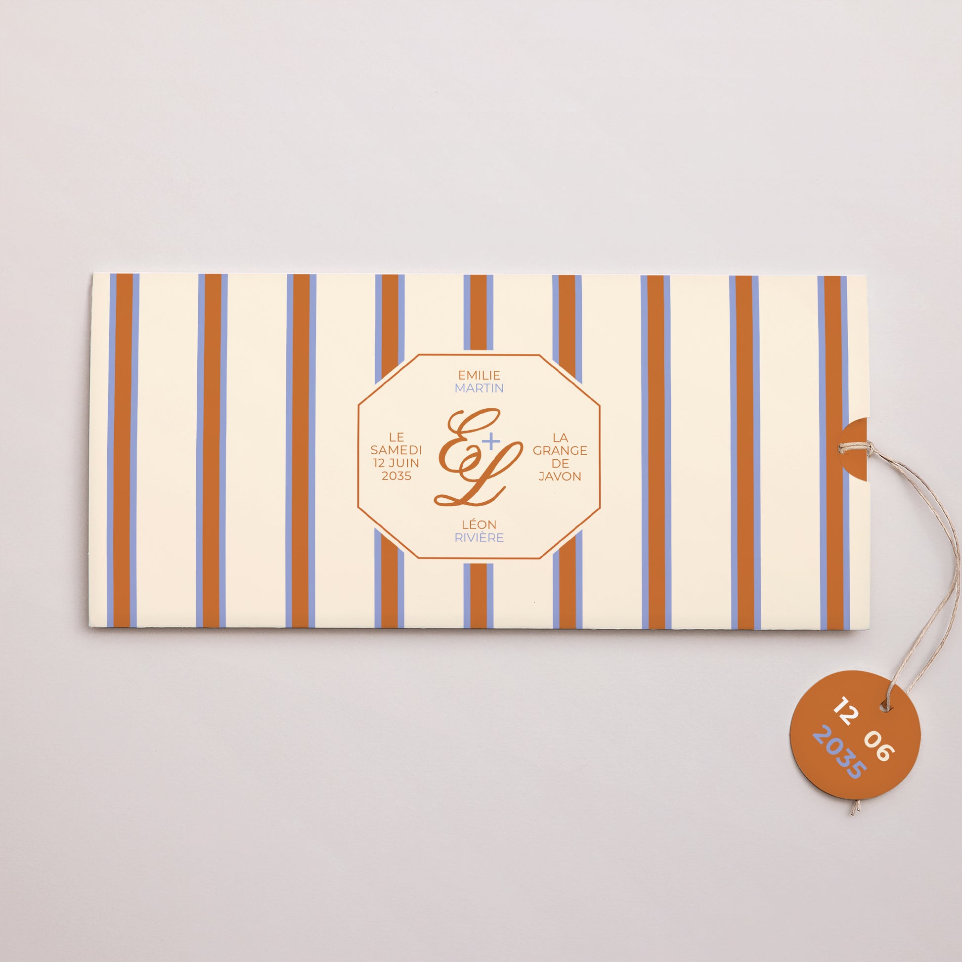 Faire-part Mariage Pochette 2 cartes, étiquette Quiet Elegance photo N° 1