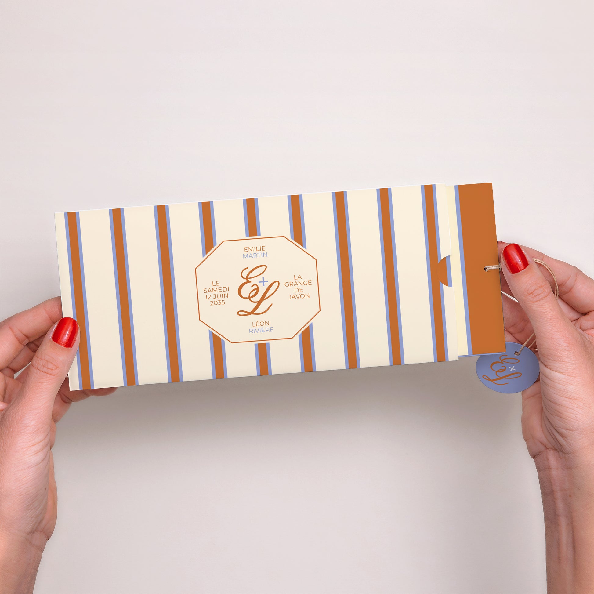 Faire-part Mariage Pochette 2 cartes, étiquette Quiet Elegance photo N° 2