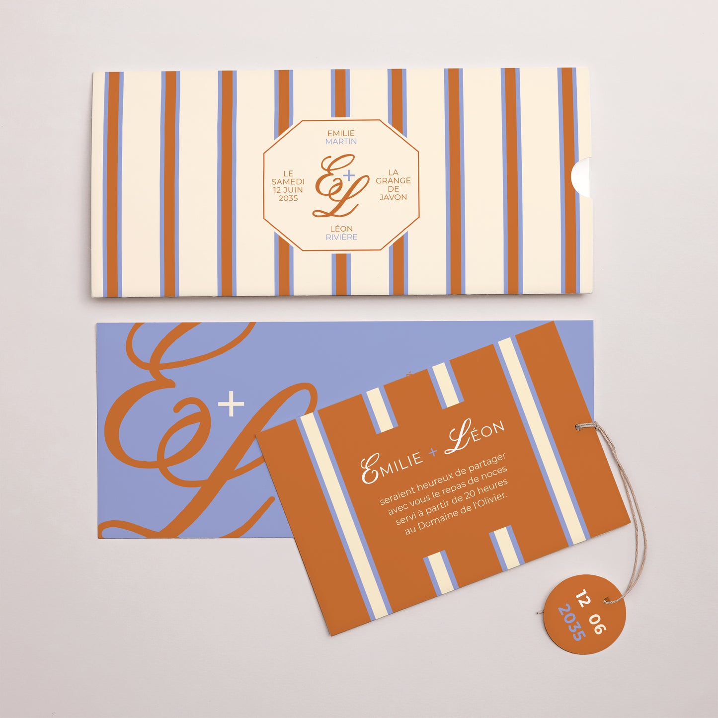 Faire-part Mariage Pochette 2 cartes, étiquette Quiet Elegance photo N° 3