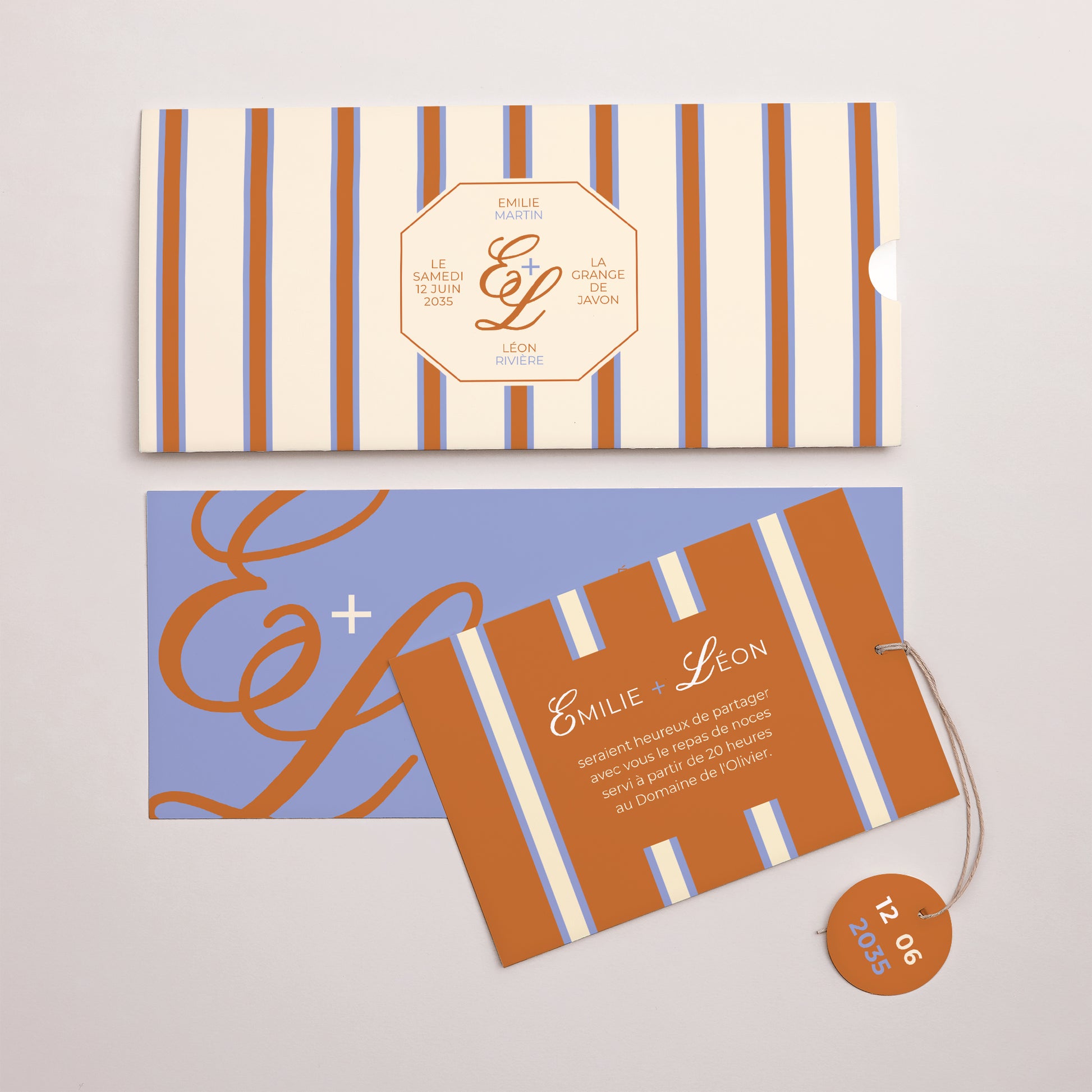 Faire-part Mariage Pochette 2 cartes, étiquette Quiet Elegance photo N° 3