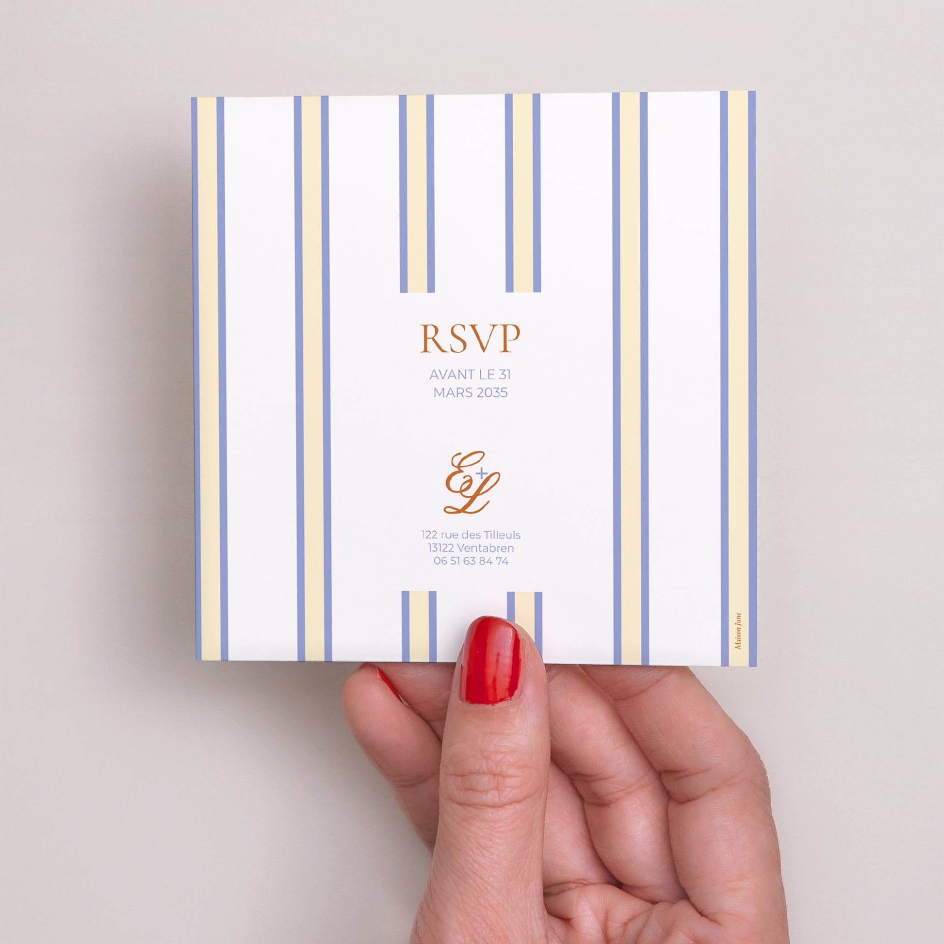 Invitations Mariage Carré Quiet Elegance photo N° 3