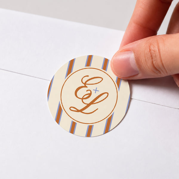 Sticker Mariage Rond Quiet Elegance photo