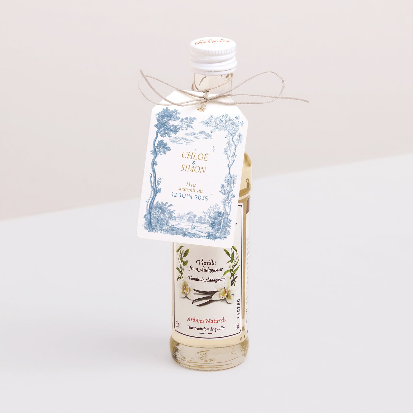 Etiquette perforée Mariage Fanion Les jardins bleus photo N° 3