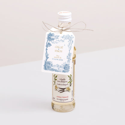 Etiquette perforée Mariage Fanion Les jardins bleus photo N° 3