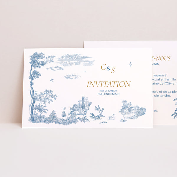 Invitations Mariage Paysage Les Jardins Bleus photo