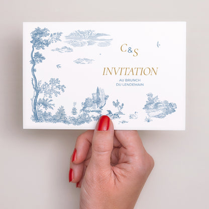 Invitations Mariage Paysage Les jardins bleus photo N° 3